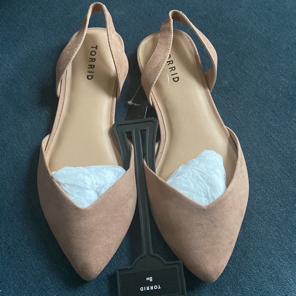 Torrid Blush pointed Flats Mule Wide Widths - Picture 5 of 7